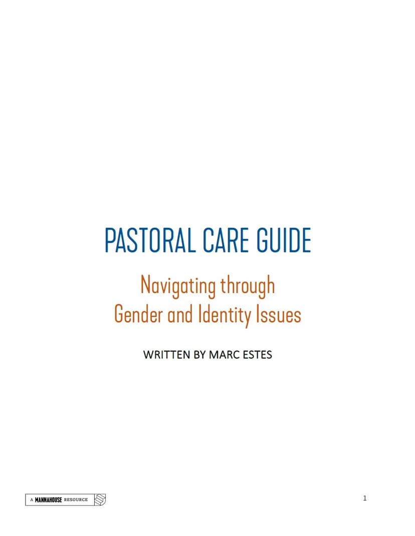Pastoral Guide for Dealing with Gender and Identity Issues